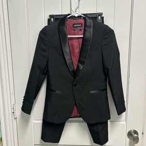 OppoSuits Black Tuxedo with Satin Lapel youth tux